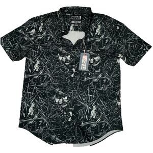 RSVLTS Men’s Marvel Venom Kunuflex Short Sleeve Shirt BLK/GRAY Medium
